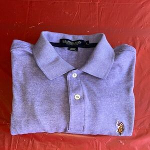 US Polo Assn Mens Large Purple Polo Shirt Classic Fit